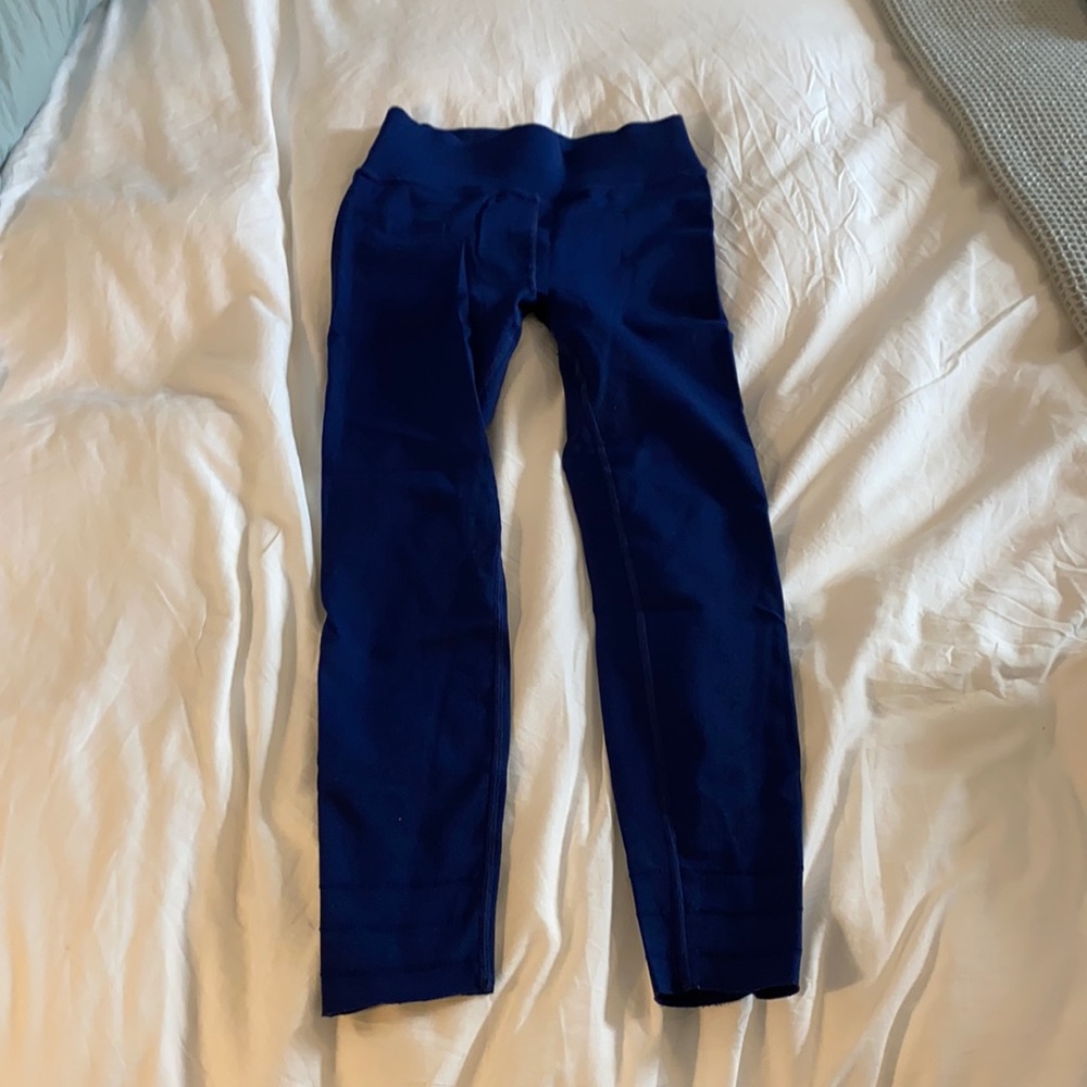 Fabletics sculpt knit navy leggings
